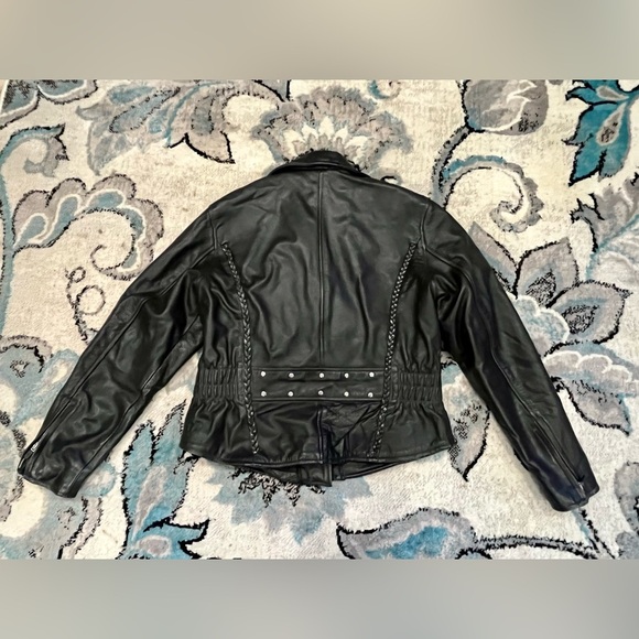 Women's Black International Leather Jacket Size Large - Picture 2 of 6